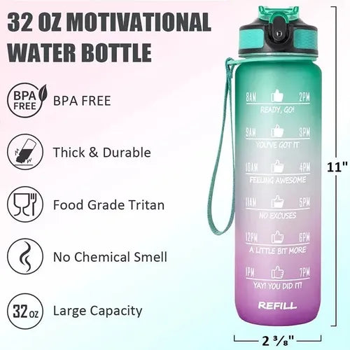 Botella de Agua Con Marcador de Tiempo