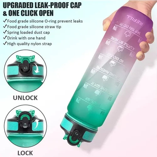 Botella de Agua Con Marcador de Tiempo